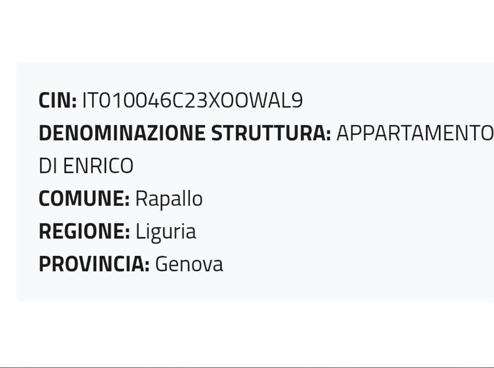 Appartamento Di Enrico Rapallo Exteriör bild